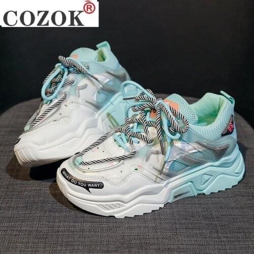 Thick-soled Non-slip Lace-up Womens Shoes Womens Casual Sneakers 2021 New Womens Shoes Dad Shoes Casual Vulcanized Shoes