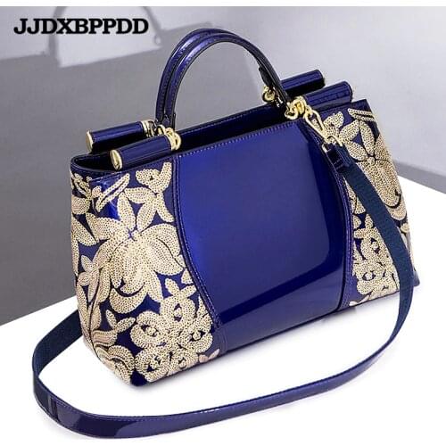 Women Bags Shoulder Handbags Large Capacity Womens Handbags Shoulder Messenger bags Floral Luxury Genuine Leather Bag