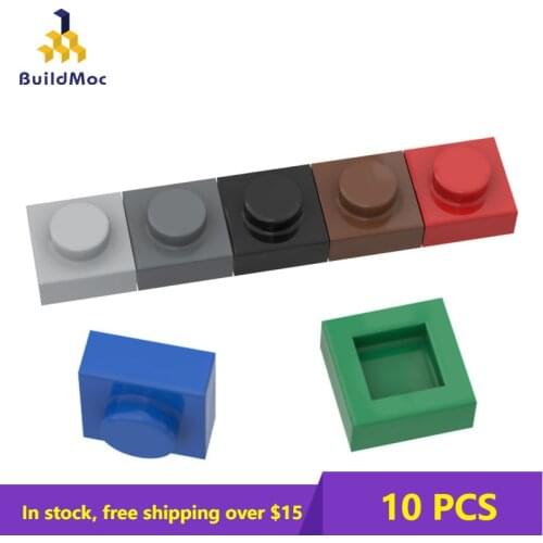 10PSC MOC 3024 Thin 1x1 DIY Blocks Building Bricks Educational Assemblage Construction Toys for Child Size Compatible WithBrand