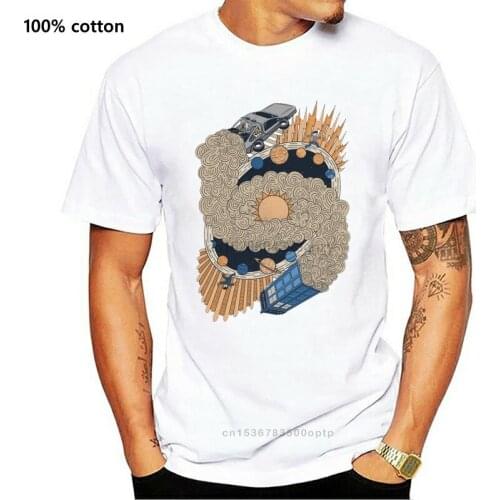 2019 Fashion T shirt Women s Men s Back To The Future Car and Doctor Who Tardis Crossover Girl s T shirt