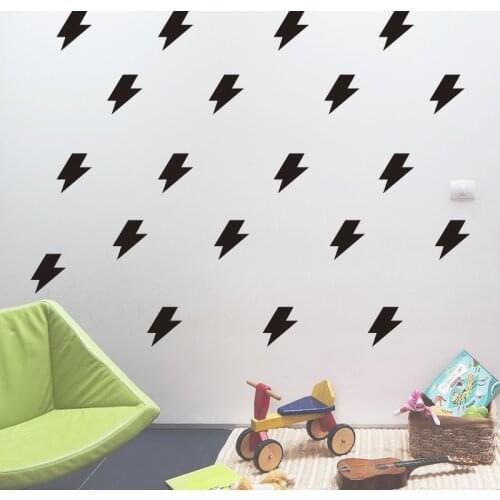 4*5cm*48pcs Cartoon Little Lightning Wall Stickers For Kids Baby Rooms Fridge Poster Child Gift Christmas Decoration Wall Decals