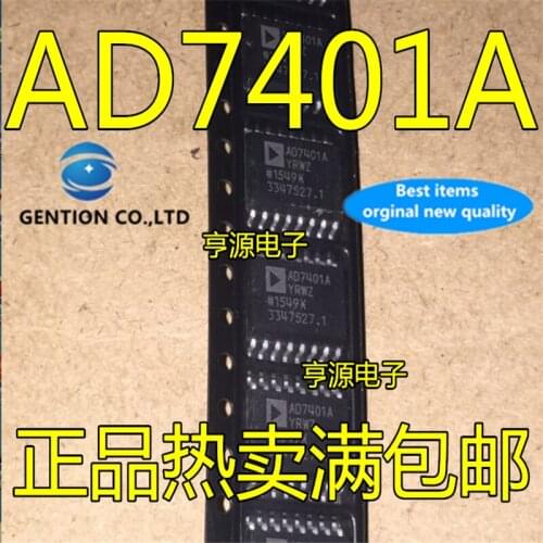 5Pcs AD7401AYRWZ AD7401AYRW AD7401A SOP16 in stock 100% new and original