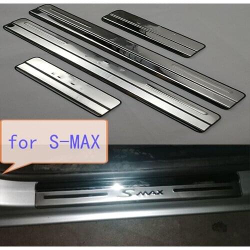 Car Styling Accessories 2007 2008 2009 2010-2019 Stainless Steel Auto Door Sill For Ford S-MAX Protector Scuff Plate Guard