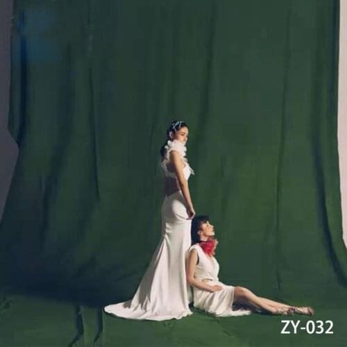 DAWNKNOW Green Pro Tie-Dyed Solid Muslin Photography Background Backdrop Adult Vogue Pure Colour Shoot Wedding Photo Studio 3x5M