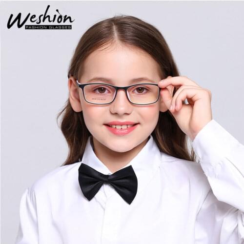 Anti Blue Light Glasses Youths Teens Boys Girls Rectangle TR90 Juniors Optical Frame Computer Prescription Corrective Lenses UV