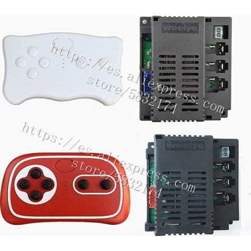 Weelye Childrens Electric Toy Car 2.4G Bluetooth Remote Control, 12V RX19 Control with Slow Start Function Transmitter