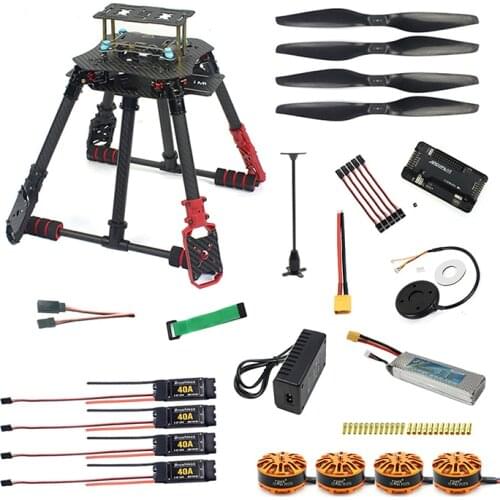 DIY 560mm Carbon Fiber DIY Drone Folded Frame Kit W/ 700KV Brushless Motor 40A ESC 1455 Props APM2.8 With compass RC Quadcopter