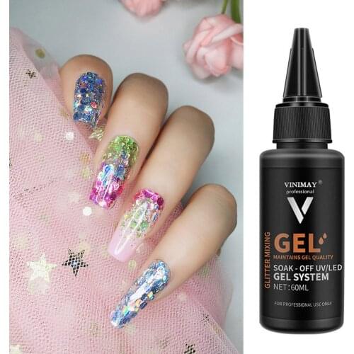 Design Painting UV LED Gel System Mixing Gel For Any Gel Nail Polish Dust Decor Holographics Manicur Pigment Nail Art Gel