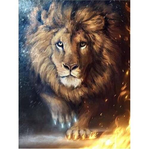 Diamond Painting Lion Rhinestones Art Diamond Embroidery Cross Stitch Animals Handwork Hobby Gift Home Decor