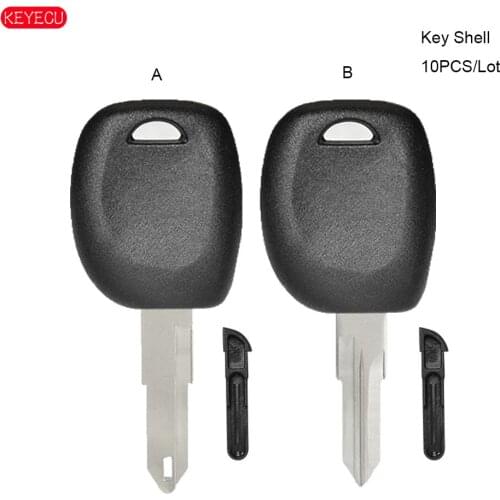 KEYECU 10PCS/Lot Transponder Key Shell Case With Plug Fob for Renault No Logo