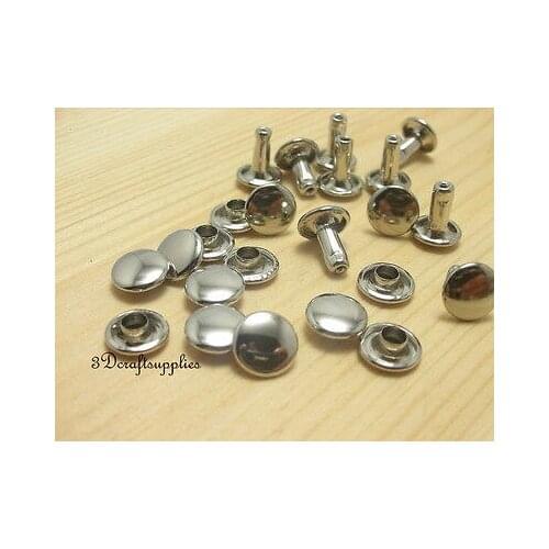 Rivets leather rivet bag clothing shoes copper flat 30 sets 8 mm nickel H17