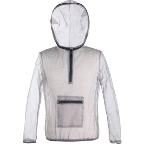 Mos-quito-Proof Mesh Hooded Jacket Outdoor Fishing Adventure Insect-Proof Clothing Set Camping Hiking Anti-Mosquito Bite