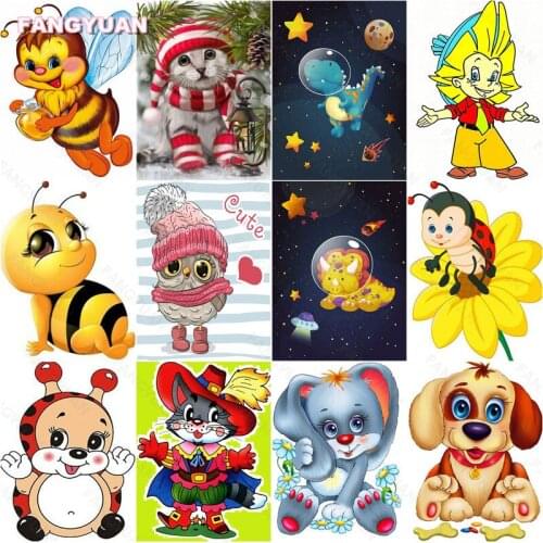 Diy 5D Diamond Painting Cartoon Bee Animal Series Full Round Square Drill Diamond Embroidery Mosaic Kit Home Decoration Gift