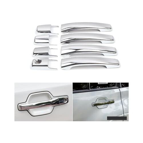 Chrome Side Door Handle Cover Trim 8pcs For Mitsubishi Pajero / Shogun V80 07-19