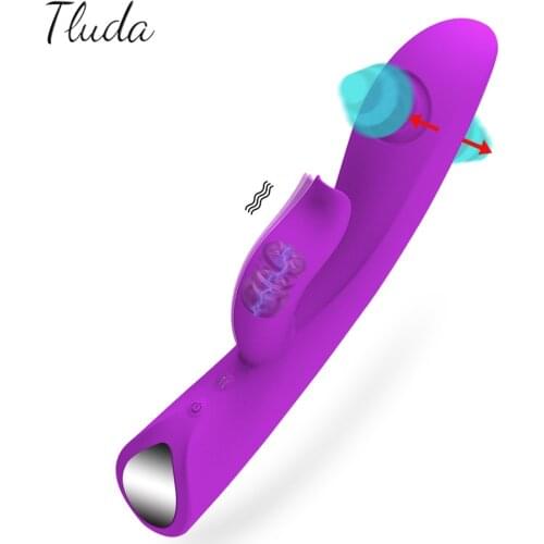 New Slap G Spot on both sides Rabbit Vibrator Sex Toys for Female Adult Sex shop Clitoris Stimulator Vibrating Dildos for Women