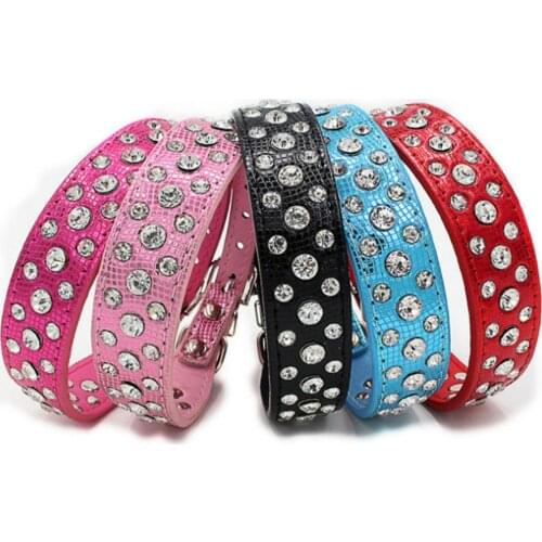 Small Cats Dogs Collars Rhinestone For Pet Accessories Puppy Necklace Chihuahua Supplies Pitbull Personalized Halsband Collar