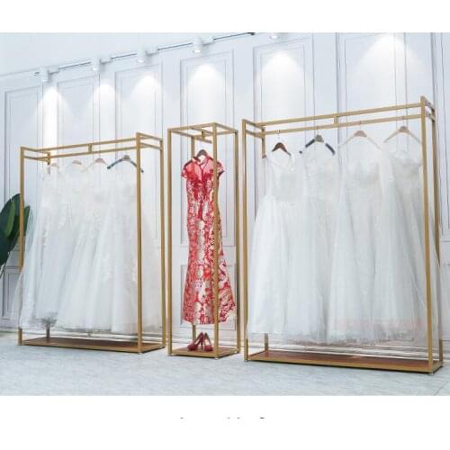 Wedding dress shelf show rack floor - to - floor hanger wedding dress shop photo studio special dress shelf simple