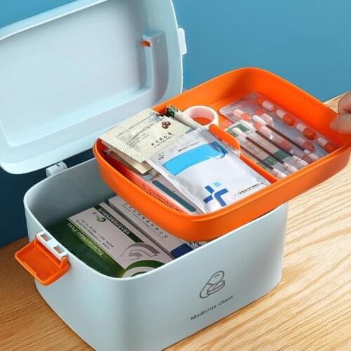 Portable Family First Aid Box Large Capacity Storage Box Multi-Functional Medicine Cabinet Family Emergency Kit Box Organizer