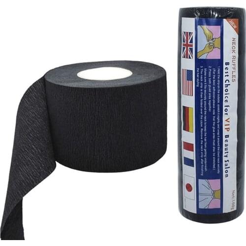 Professional Neck Paper Black Salon Barber Hair Dresser Roll Cutting Dressing Hairdressing Collar Accessory Necks Covering