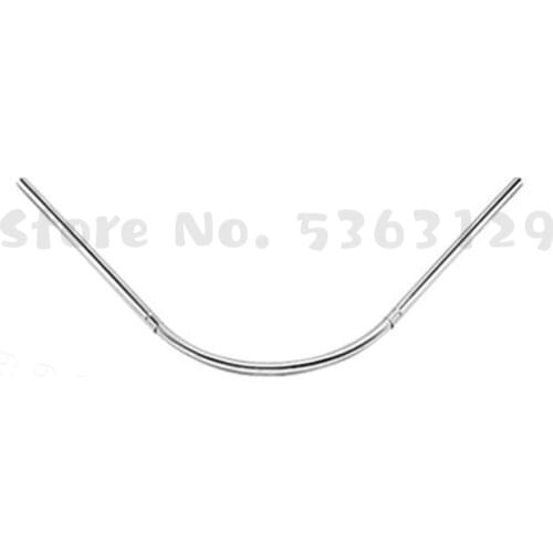 Extendable Corner Shower Curtain Rod Pole Black Stainless Steel Rail Rod Bar Bath Door Hardware Heavy Loaded With 12 Metal Hooks