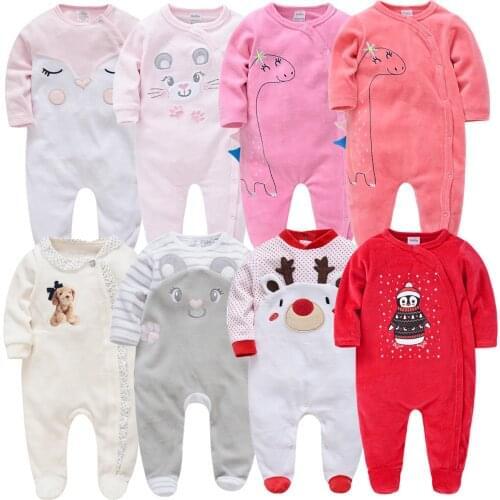 Roupas Bebe De Newborn Girl Rompers Baby Pjiamas Infant Onesies Velvet Warm Jumpsuit Baby Boys Overalls Toddler Girls Clothing