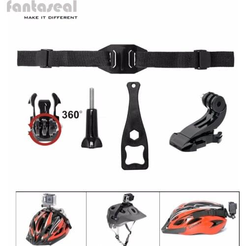 Fantaseal 5-in-1 360 Degree Action Camera Vented Helmet Strap Mount Kit for GoPro Helmet Mount for GoPro/ SJCAM/ Virb/ Xiaomi Yi