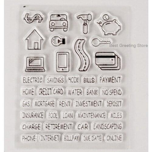 Travel planner stamps clear rubber stamps for planner journal accessories
