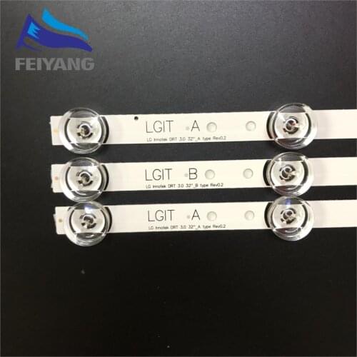 LED strip 6 lamp for 32LB563U 32LY330C HC320DXN-VHHS2-51XX 32LF560D 32LX762V 32LY540H 32LB5700 6916L-2100A 6916L-2101A 32LB570B