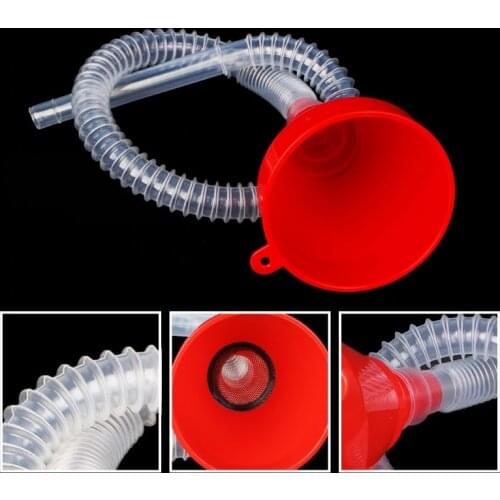 Universal Motor Vehicle Plastic Fill Funnel Soft Pipe Petrol Tube