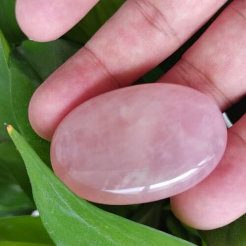 35g High Quality Crystal AAA+100% Natural Pink Crystal Rough Stone Ornaments Handle Pieces To Play With Energy Stone Oval