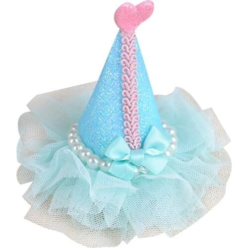 Pet Hair Clip Decorative Lovely Mini Hat Pearl Bow Dog Hair Clip Puppy Hairpin Pet Decoration Supplies 2019 New Arrive