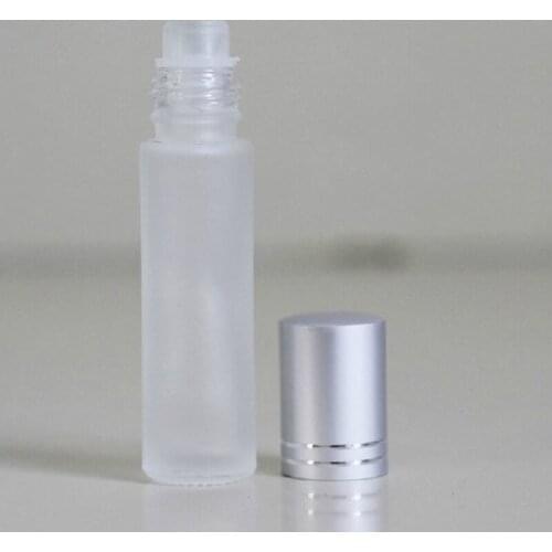 1pcs 10ml Thick Amber Glass Roll On Essential Oil Empty Perfume Bottle 10cc Stainless Steel Roller Ball