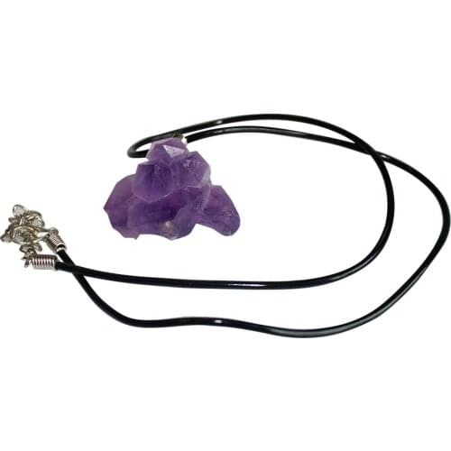 1pcs Natural Amethyst Pendant Amethyst Cluster Stone Decoration Rough Stone Polishing Home Decoration Pendants