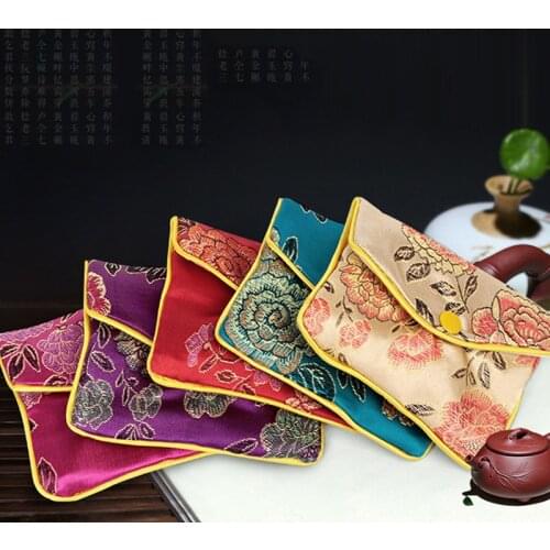 1 Pc Jewelry Storage Bags Silk Chinese Tradition Pouch Purse Gifts Jewels Organizer Christmas/Wedding Gift Bag