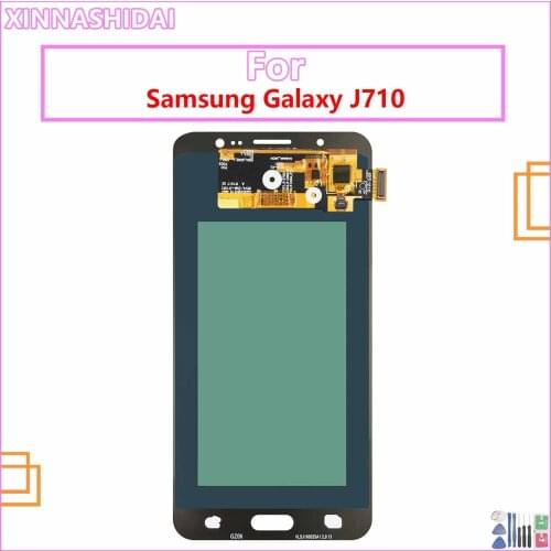 100% Tested For Samsung Galaxy J7 2016 J710FN J710F J710M J710 LCD Display Touch Screen Digitizer Brightness Adjustable Assembly