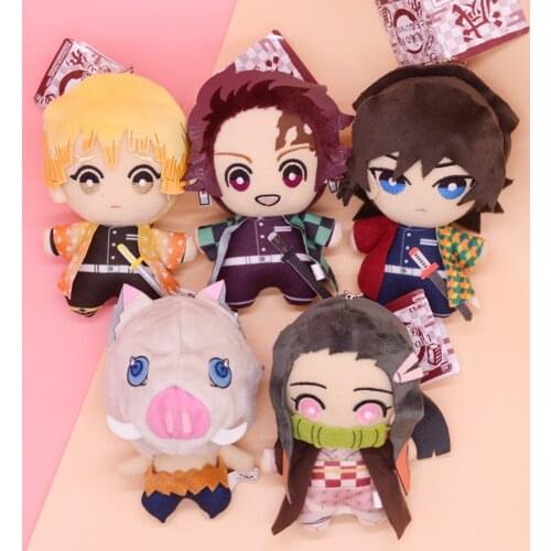 15cm Anime Demon Slayer Plush Toys Doll Kimetsu No Yaiba Agatsuma Zenitsu Nezuko Hashibira Figure Cartoon Toys Kids Gift