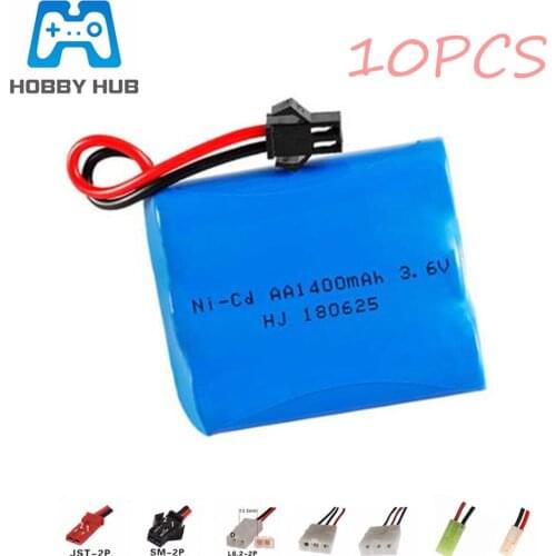 3.6v 1400mah NiCD Battery For Rc toys Cars Tanks Trains Robots Gun Ni-CD AA 700mah 3.6v Rechargeable Battery 10pcs For Rc Boat