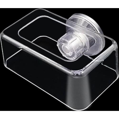 Aquarium Fish Feeder with Suction Cup Transparent Acrylic Fish Tank Feeding Ring B2QB