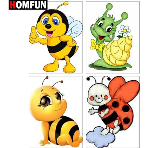 HOMFUN Diamond painting "Diamond painting "City M" Full Square/Round Drill Wall Decor Inlaid Resin Embroidery Craft Cross stitch