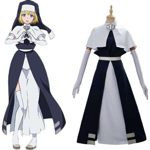 Anime Fire Force Cosplay Iris Nun Cosplay Costume Dress Suit Fireman Team Uniform Halloween Outfits Dress