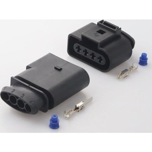 100 sets 3.5mm 4 Pin DJ7045A-3.5-11/21 waterproof male female auto connector ignition coil plug for Passat SEAT 1J0973724