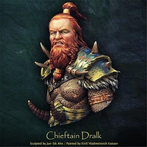 Cacique Ancient Warrior Resin Bust Kit 1/10 Scale Assembly Model Figure Resin Kit Bust Colorless Self-Assembled Toy