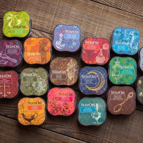 Tsukineko Mini StazOn Inkpad 17 Colors Ink Pads for Stamp Japan