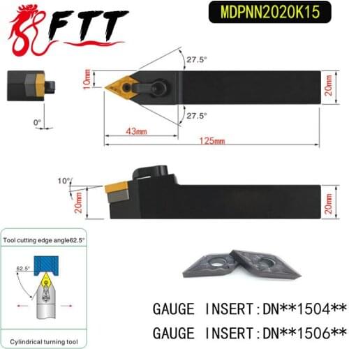 MDPNN2020K15 62.5 Degree External Turning Tool Holder For DNMG150404 DNMG150408 Used on CNC Lathe Machine