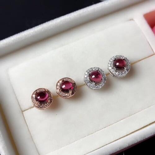 Garnet Earring Natural And Real Garnet Earring 925 sterling silver Fine jewelry Garnet Earring