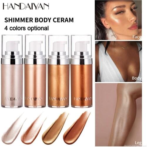 HANDAIYAN Liquid Highlighter Foundation Concealer Leg Body Facial Copper Body Foundation Makeup Foundation Even Skin Tone TSLM1