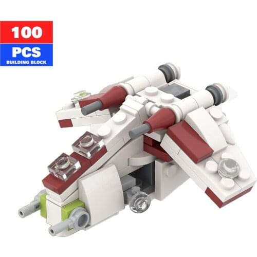 MOC Space War Series Mini The Republic Gunship Republic Attack Gunships Building Blocks Assembling Toys Childrens Toy Gift