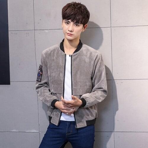 2018 New Arrival Spring Autumn Mens Jackets Solid Fashion Coats Male Casual Slim Stand Collar Bomber Jacket Men Overcoat 5XL