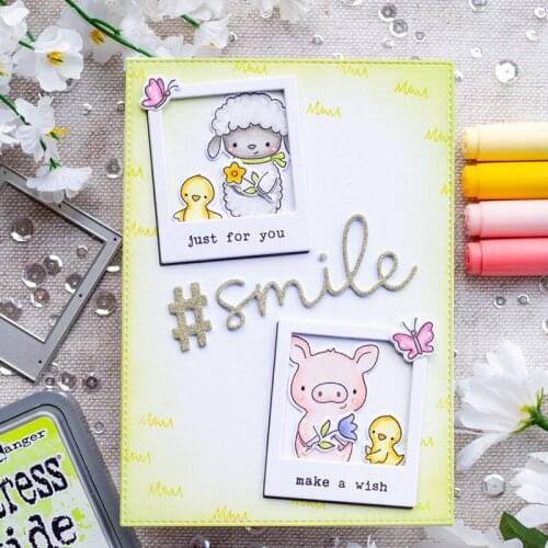 Smile Frame Square Shape Metal Cutting Dies Stencil Scrapbook Album Embossing For Gift Card Making Handcrafts Decor 2019