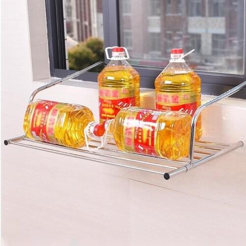 Stainless steel window small drying rack window sill drying rack folding hanging drying rack balcony drying rack